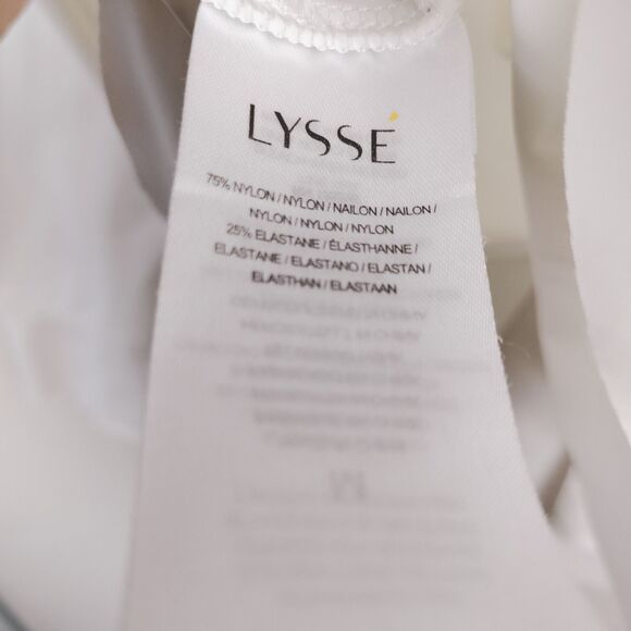 Lysse Shirt Women Medium White Schiffer Button Up Stretch Business Tunic Top EUC - Picture 9 of 15